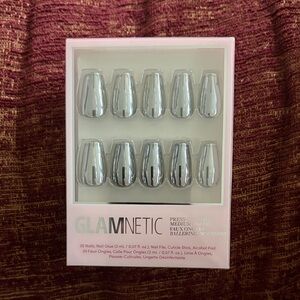 Glamnetic Gunmetal Medium Coffin Press-On Nails